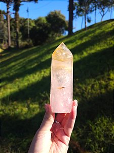 Quartzo Rosa com Golden Healer Extra