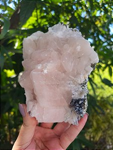 Mangano Calcita com Pirita Galena e Quartzo