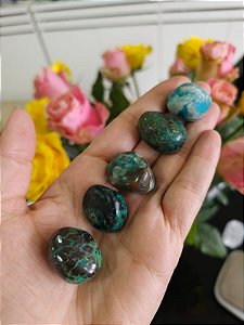 Lote Turquesa Peruana ou Crisocola 5 Peças