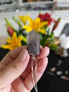 Pingente Quartzo Phantom com Lítio