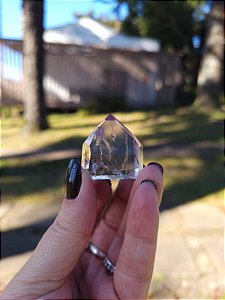 Ametista com Quartzo Translúcido Lapidada