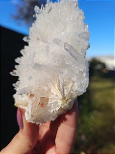 Drusa de Quartzo com Flor de Mica
