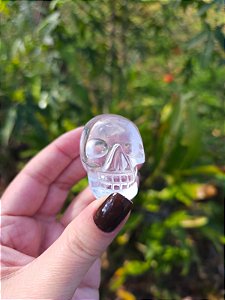 Crânio Quartzo Branco Translúcido