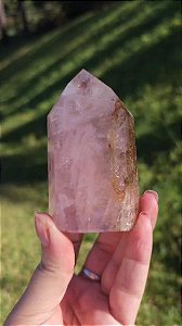 Quartzo Rosa com Golden Healer Extra