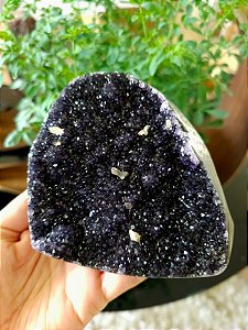 Drusa de Ametista Uruguaia com Calcita