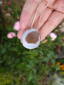 Colar Médio Geodo Cristalizado