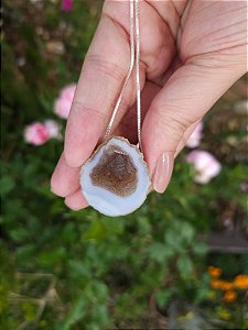 Colar Longo Geodo Cristalizado