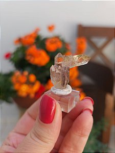 Drusa de Quartzo Coberto de Hematita