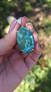 Pingente Crisomalaquita