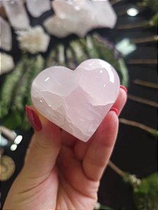 Coração de Calcita Rosa