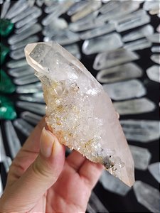 Drusa de Quartzo Pêssego Rutilado