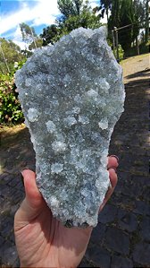 Drusa de Quartzo com Celadonita