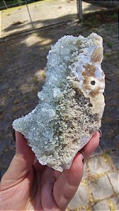 Drusa de Quartzo com Celadonita