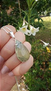 Pingente Prehnita com Epídoto