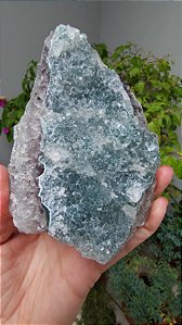 Drusa de Cristais com Ametista e Celadonita