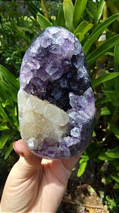 Drusa de Ametista com Calcita