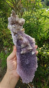 Drusa de Ametista com Calcita