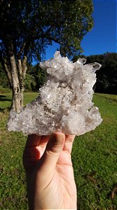 Drusa Dupla de Cristal com Hematita