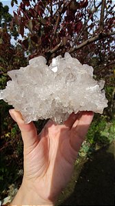 Drusa de Cristal com Hematita