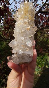 Drusa de Cristal com Hematita