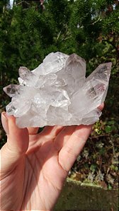 Drusa de Cristal com Hematita