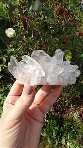 Drusa de Cristal com Hematita