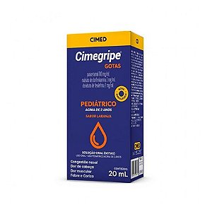 Cimegripe Gotas Pediátrico Cimed Sabor Laranja com 20ml