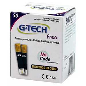 Tiras De Glicemia G-tech Free Com 50 Unidades