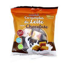BALA DE CARAMELO DE LEITE COM CHOCOLATE DIET 100g - HUÉ