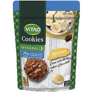 COOKIE INTEGRAL DE BANANA C/ COBERTURA DE CHOCOLATE 150g - VITAO