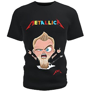 Camiseta blusa Infantil unissex banda Metallica Kids