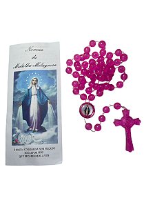 TERÇO SINTÉTICO ROSA PLC MED 08MM - PC 12 UNI