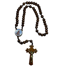 TERÇO MADEIRA NS APARECIDA GRD 10MM  - PC 12 UNI