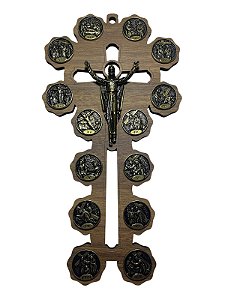 CRUCIFIXO MDF VIA SACRA GRD 28CM