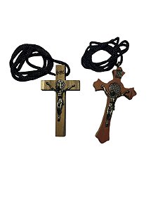 CORDAO CRUCIFIXO MADEIRA GRD