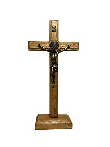 CRUCIFIXO MADEIRA TECA GRD 19CM