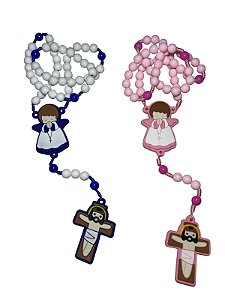 TERÇO INFANTIL BORRACHA CARTELA MED 08MM - PC 12 UNI