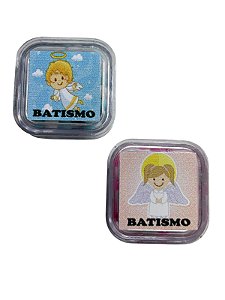 TERÇO LEMBRANÇA DO BATISMO CAIXINHA PEQ 06MM - PC 12 UNI