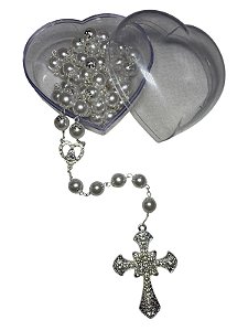 TERÇO NOIVA PEROLA COM STRASS GRD 12MM - UNI