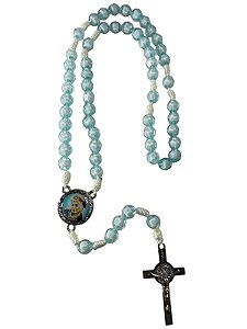 TERÇO ACRILICO MÃES QUE ORAM PELOS FILHOS MED 08MM - PC 12 UNI