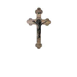 CRUCIFIXO MDF SÃO BENTO 19CM