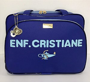Bolsa Personalizada Enfermagem - Azul Royal/ Shine Azul Céu