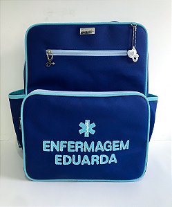 Mochila Escolar Personalizada - Azul Royal/ Shine Azul Céu