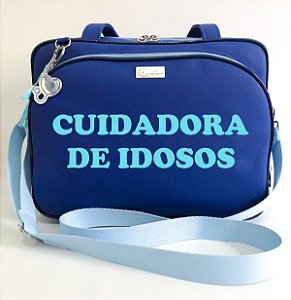 Bolsa Personalizada Cuidadora de Idosos - Azul Royal