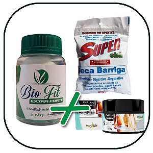 Bio Fit Extra Forte + Chá Seca Barriga + Gel Lipo Redutor