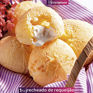 Pão de Queijo Recheado Congelado IOLBOX 1Kg Requeijão