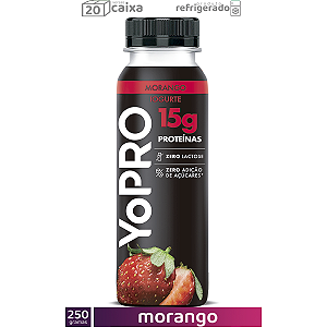 YoPRO Líquido 250g 15g Proteínas Morango (CAIXA 20 unidades)
