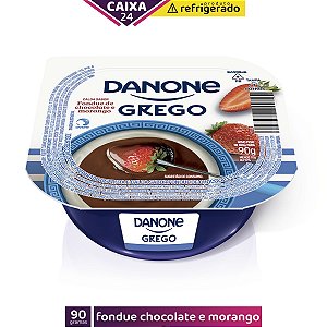 Danone Grego 90g Fondue de Chocolate e Morango (caixa 24 unidades)