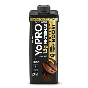 YoPRO Energy Boost UHT 250ml 15g Proteínas Café Expresso