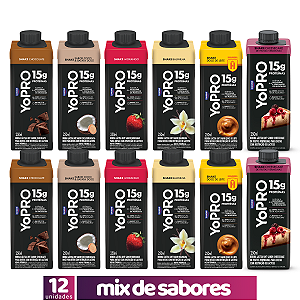 12 YoPRO Shake UHT 250ml 15g Proteínas
